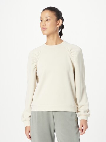 Athlecia Sportief sweatshirt in Beige: voorkant