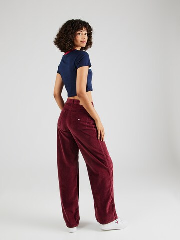 Tommy Jeans Wide leg Trousers 'CLAIRE' in Purple