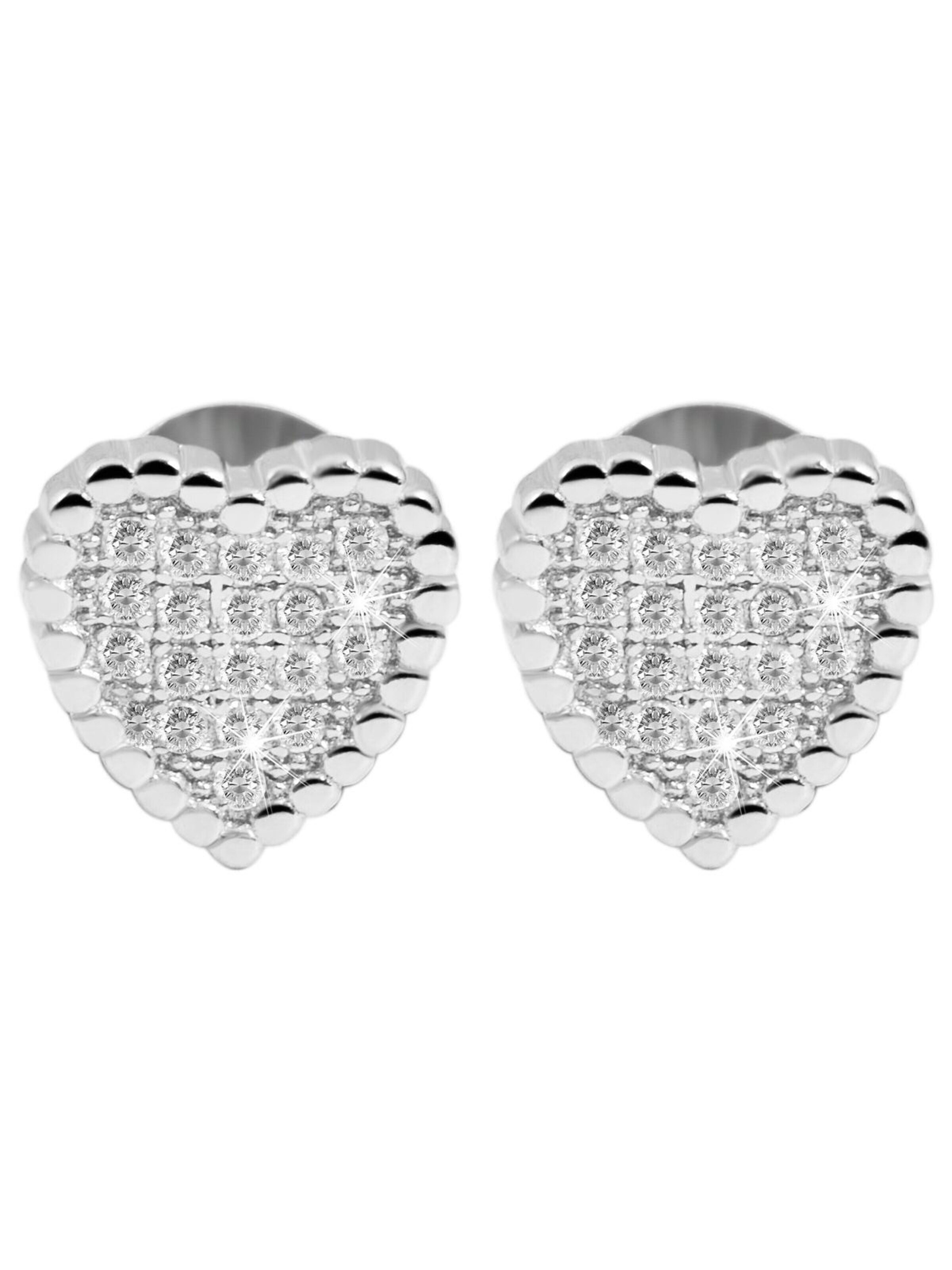 Akzent Earrings '"Helga" aus 925 Sterlingsilber, rhodiniert, langlebig' in Silver