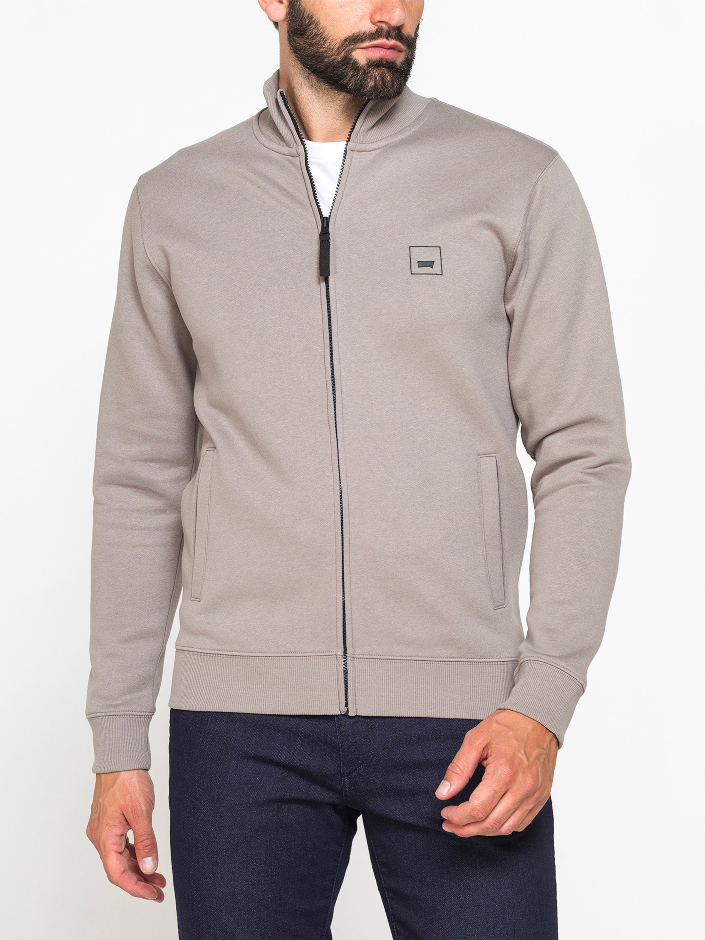 Carrera Jeans Sweatshirt 'Full Zip' in Beige: front