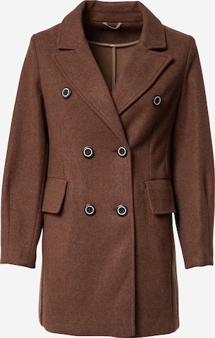 Sisley Between-Seasons Coat 'HEAVY' in Brown: front