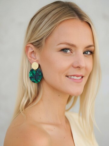 La Moda Me - Pendientes 'Polly' en verde