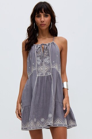 RAFFYA Kleid 'Jen' in Grau: Vorderseite