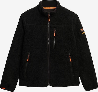 Flisinis džemperis iš Superdry, spalva – oranžinė / juoda, Prekių apžvalga