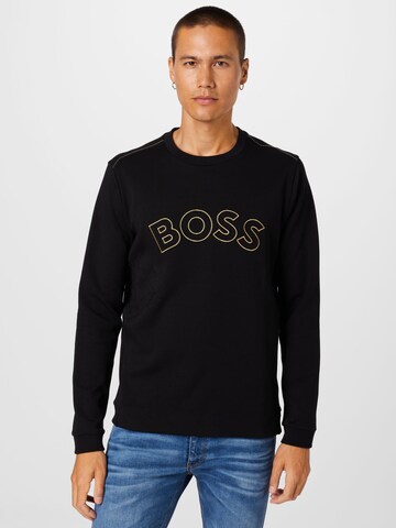 BOSS Green Sweatshirt 'Salbo' in Black: front