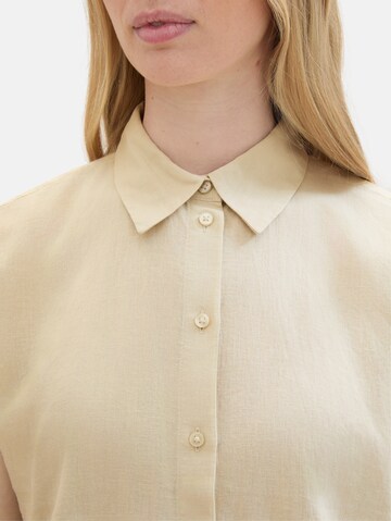 TOM TAILOR Bluse in Beige