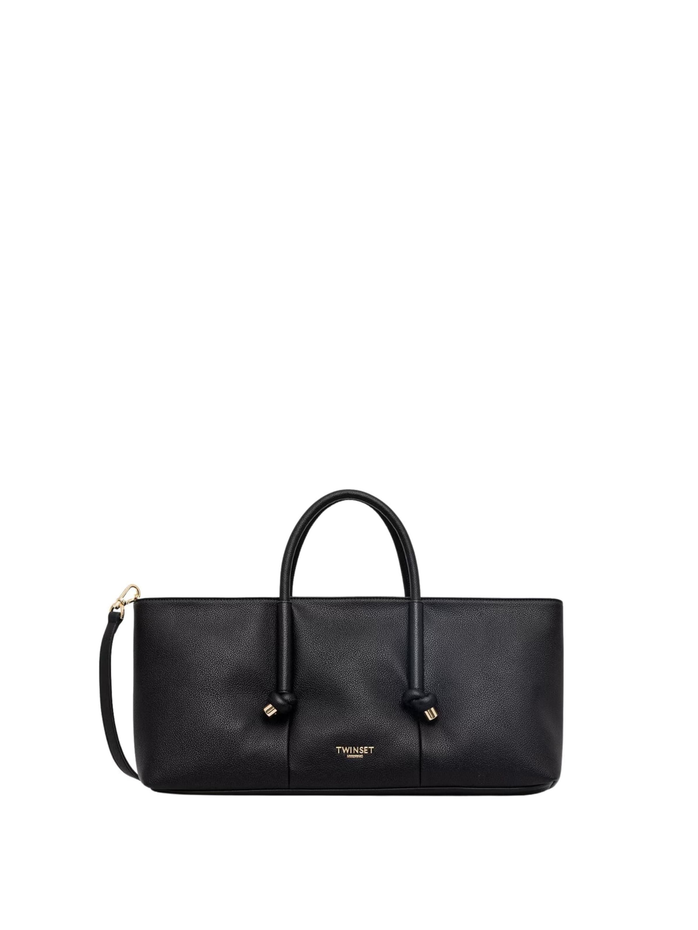Twinset Handväska 'Large Handbag with Shoulder Strap' i svart: framsida