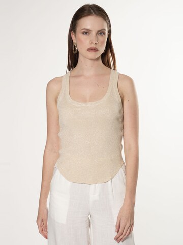 Influencer Knitted top in Beige: front