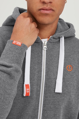 !Solid Zip-Up Hoodie 'BennZip' in Grey