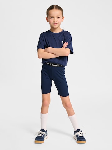 Hummel Skinny Sportbroek 'Pulse' in Blauw