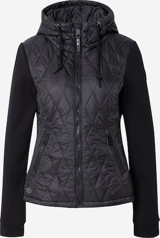 Ragwear Between-Season Jacket 'LUCINDA' in Black: front