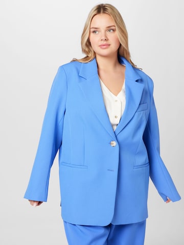 River Island Plus Blazer in Blue: front