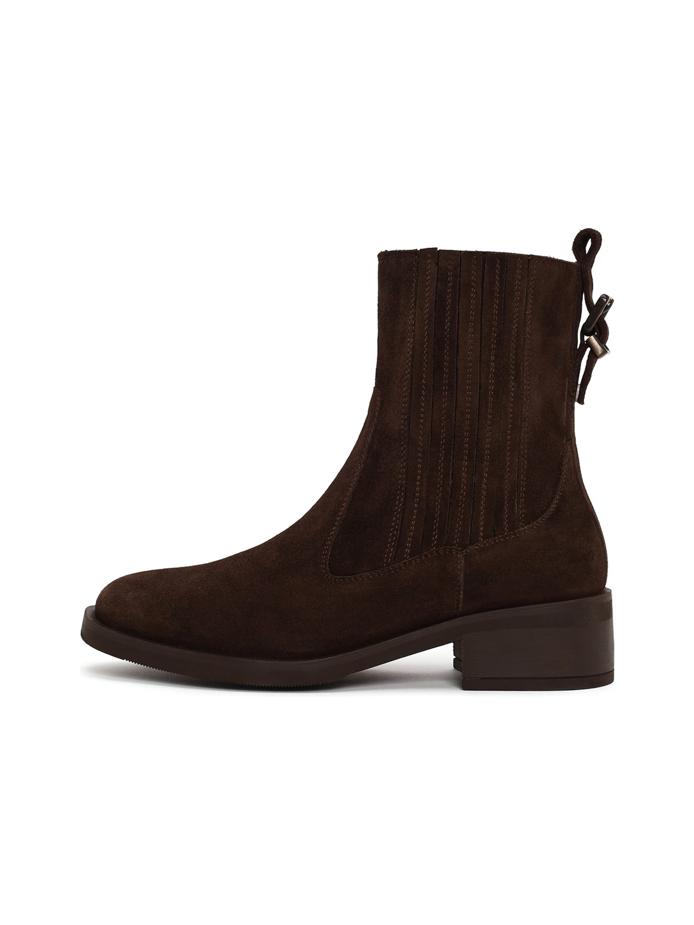 Derimod - Botas Chelsea en marrón: frente