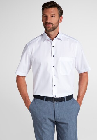 ETERNA Comfort fit Button Up Shirt in White: front