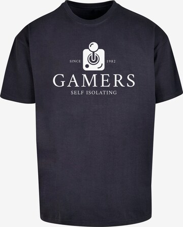 F4NT4STIC Shirt 'Gamers Self Isolating Retro Gaming SEVENSQUARED' in Blue: front