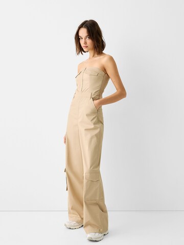 Bershka Jumpsuit in Bruin