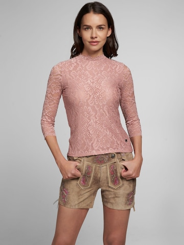 SPIETH & WENSKY Klederdracht blouse 'Amberg' in Roze: voorkant