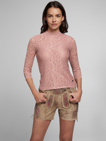 Blouse folklorique 'Amberg' SPIETH & WENSKY en rose : devant