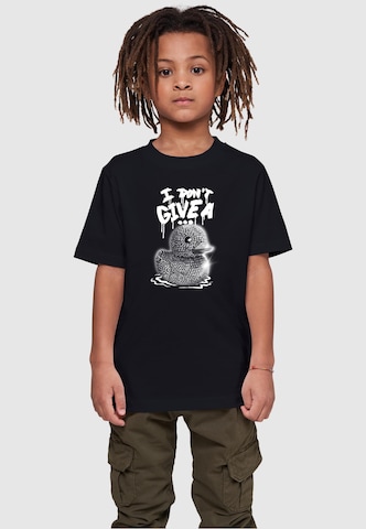 Mister Tee Shirt 'I Don't Give A' in Zwart: voorkant