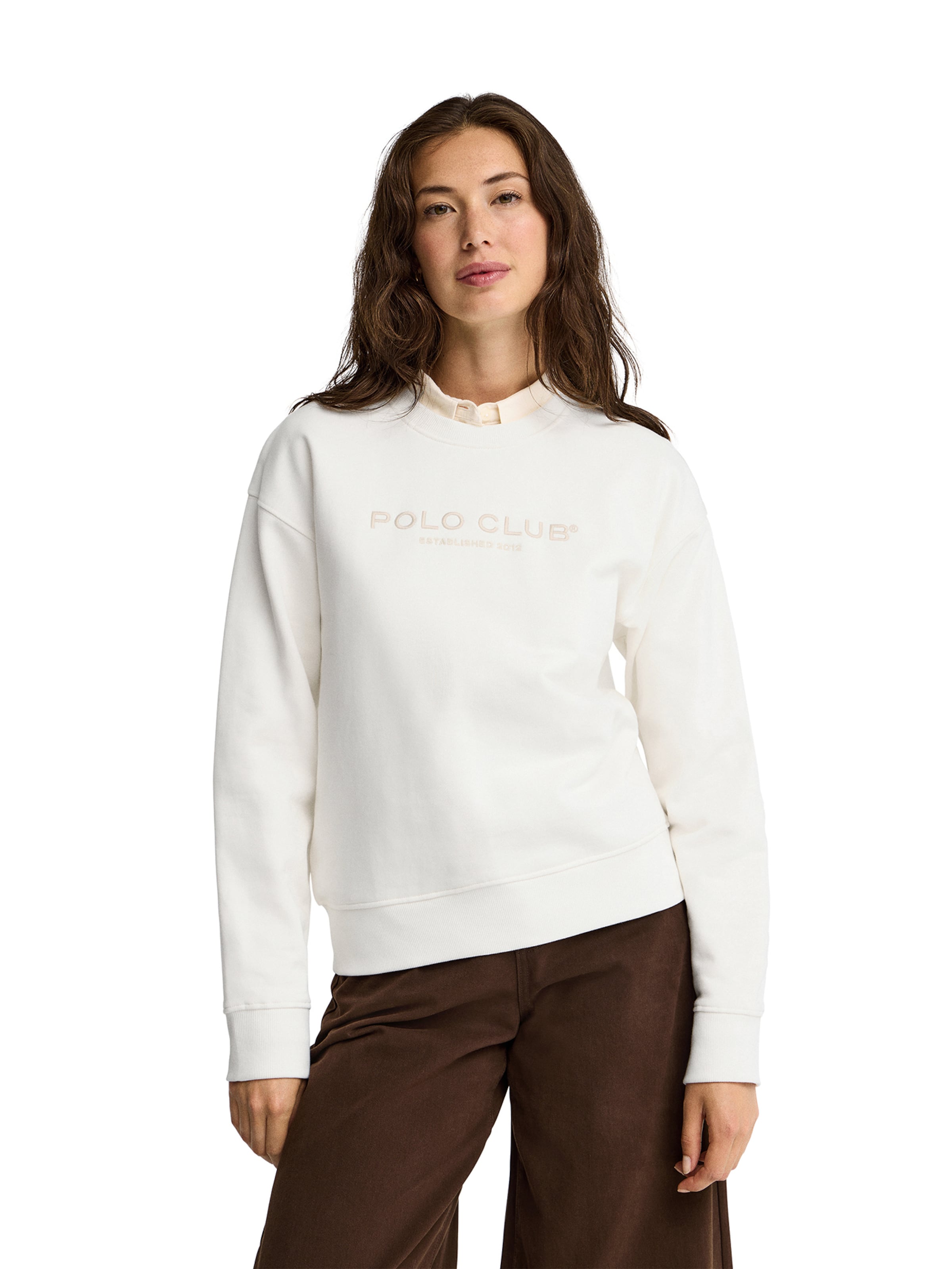 Polo Club Sweatshirt in Beige: Vorderseite