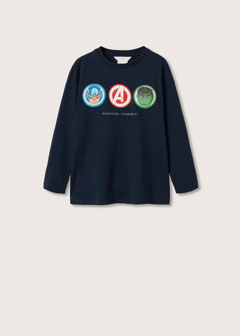 MANGO KIDS T-shirt 'Icons' i blå