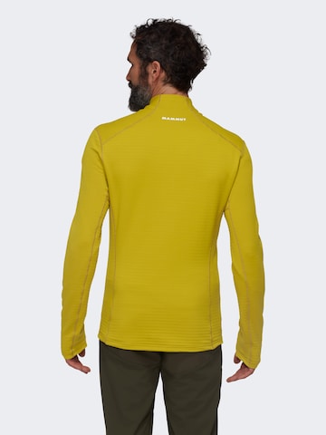 MAMMUT Athletic Zip-Up Hoodie 'Taiss' in Yellow