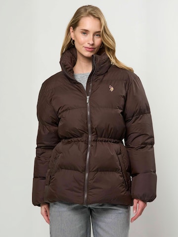 U.S. POLO ASSN. Winter jacket ' UWEdna ' in Braun: Vorderseite