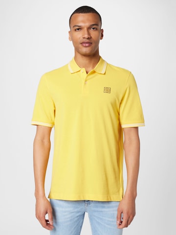 T-Shirt bugatti en jaune : devant