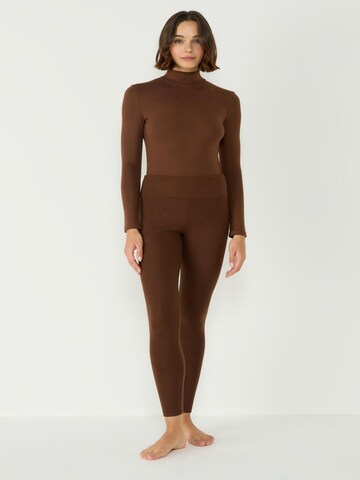 C&City Shirt Bodysuit in Brown