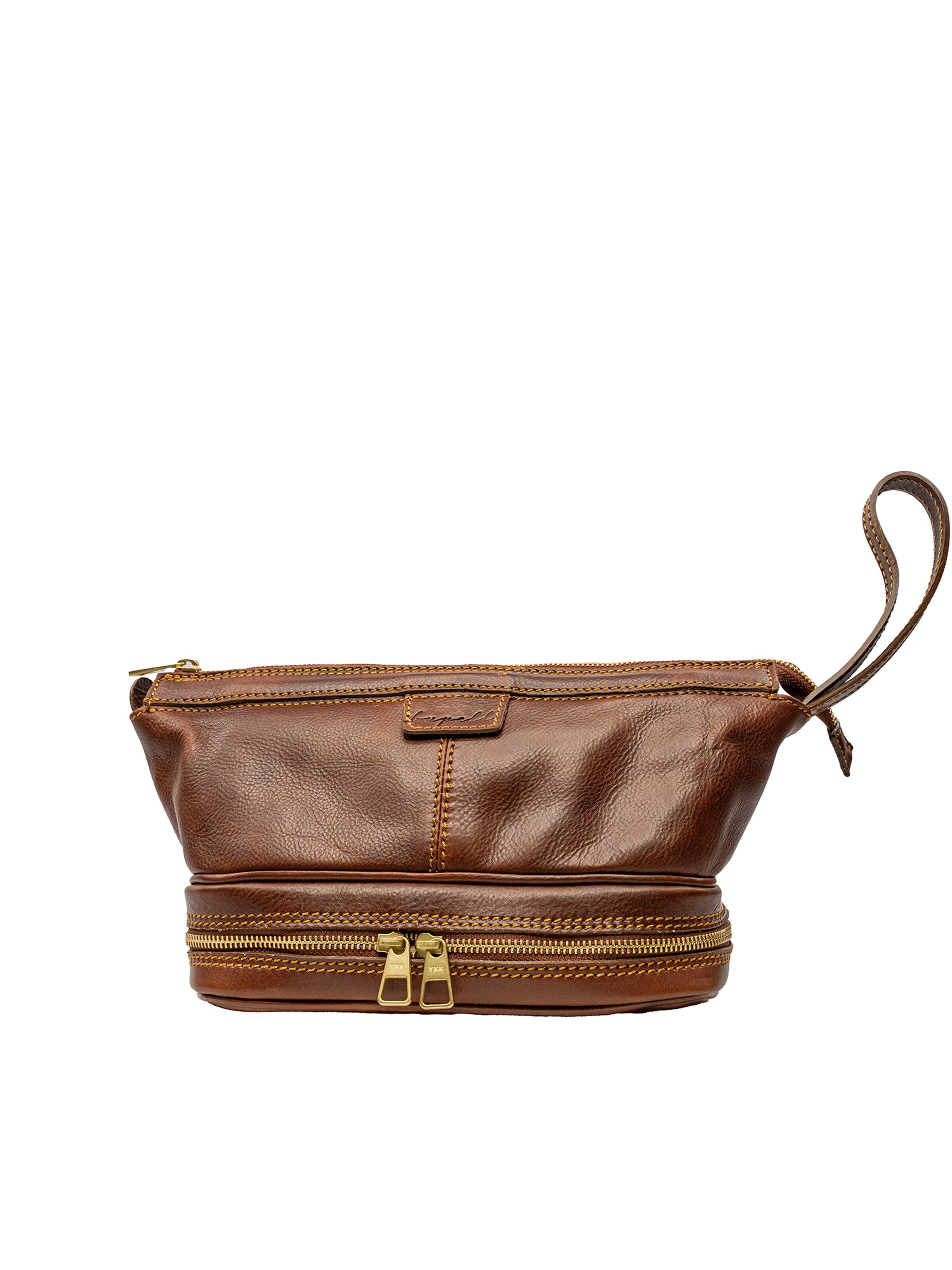 bupell Toiletry Bag 'Luca' in Brown: front