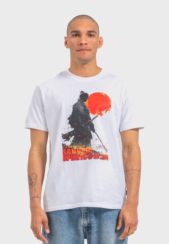 Oldskull Shirt 'Asian Ghost Warrior Graphic' in Wit: voorkant