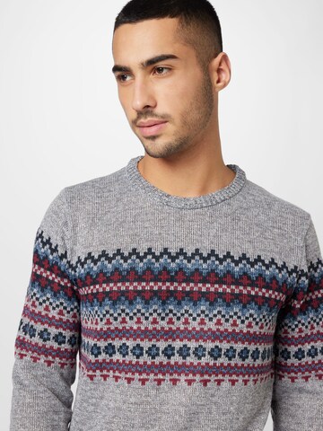 BRAVE SOUL Sweater 'SEYMOUR' in Grey
