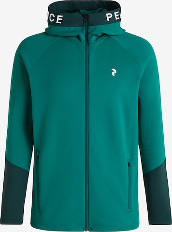 PEAK PERFORMANCE Fleece Jacket 'Rider' in Green: front