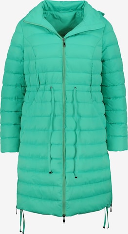 Ulla Popken Winter Coat in Green: front