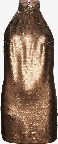 Robe de cocktail Superdry en bronze : devant