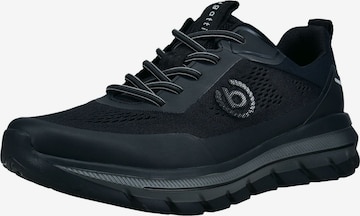 Sneaker bassa di bugatti in nero: frontale