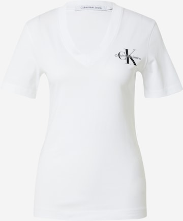 T-shirt Calvin Klein Jeans en blanc : devant