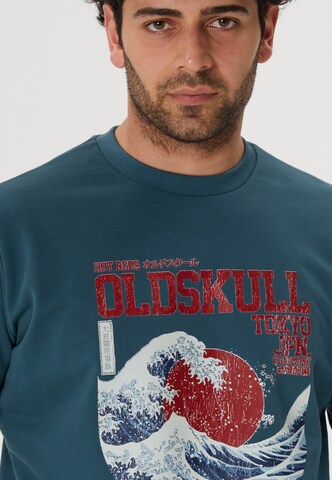 Oldskull Sweatshirt 'Asian Big W Vintage Logo Graphic' in Groen