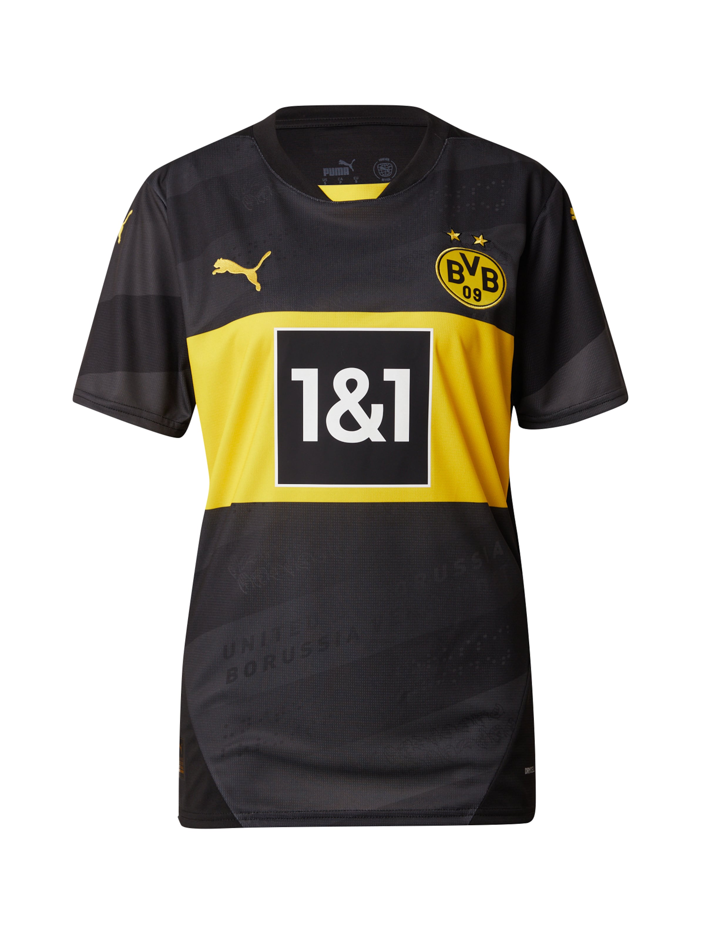 Maglia trikot 'Borussia Dortmund 24/25' di PUMA in nero: frontale