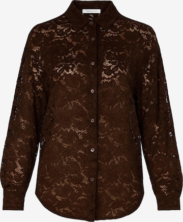 SASSYCLASSY Bluse in Braun: Vorderseite
