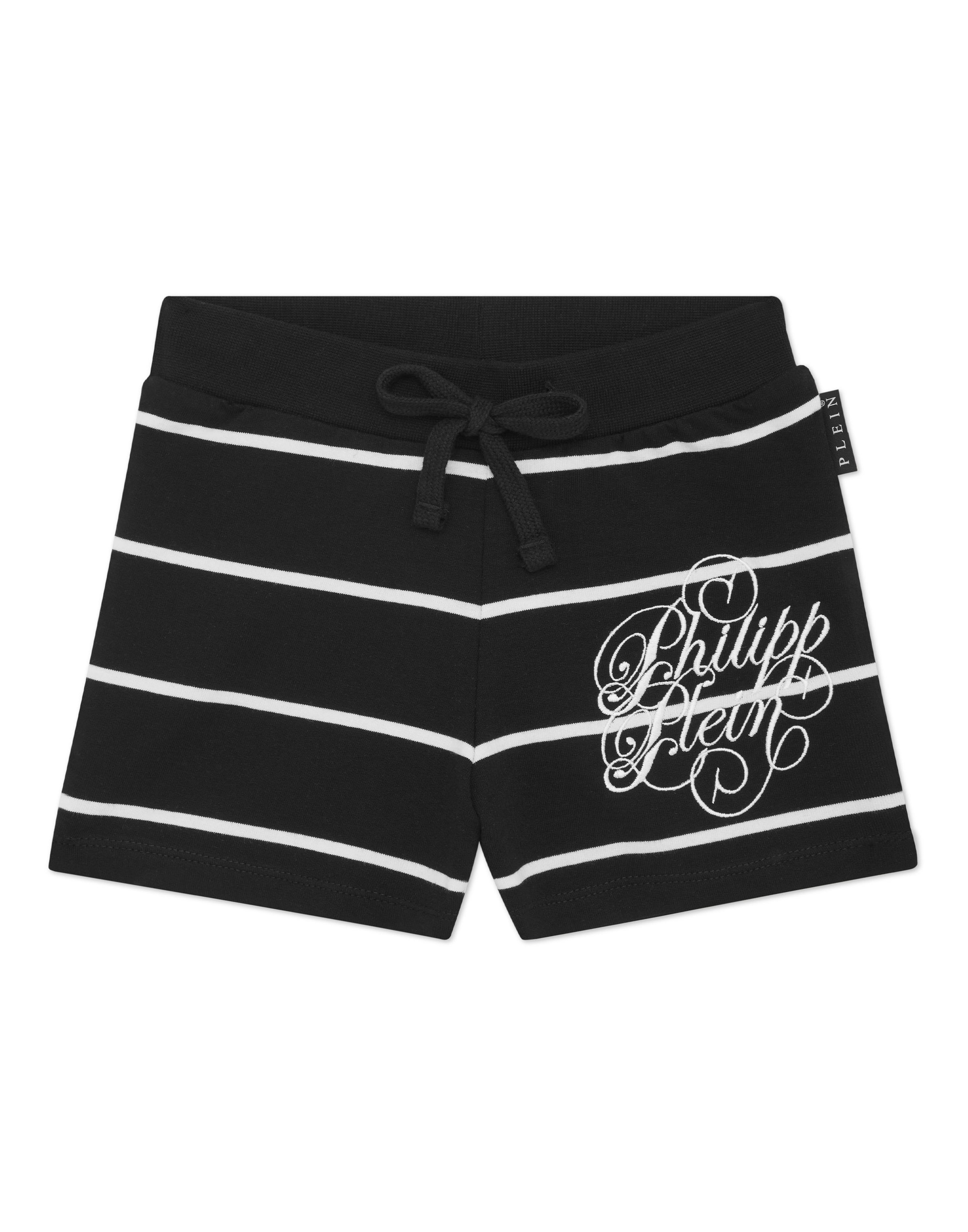 Philipp Plein Regular Shorts in Schwarz: Vorderseite