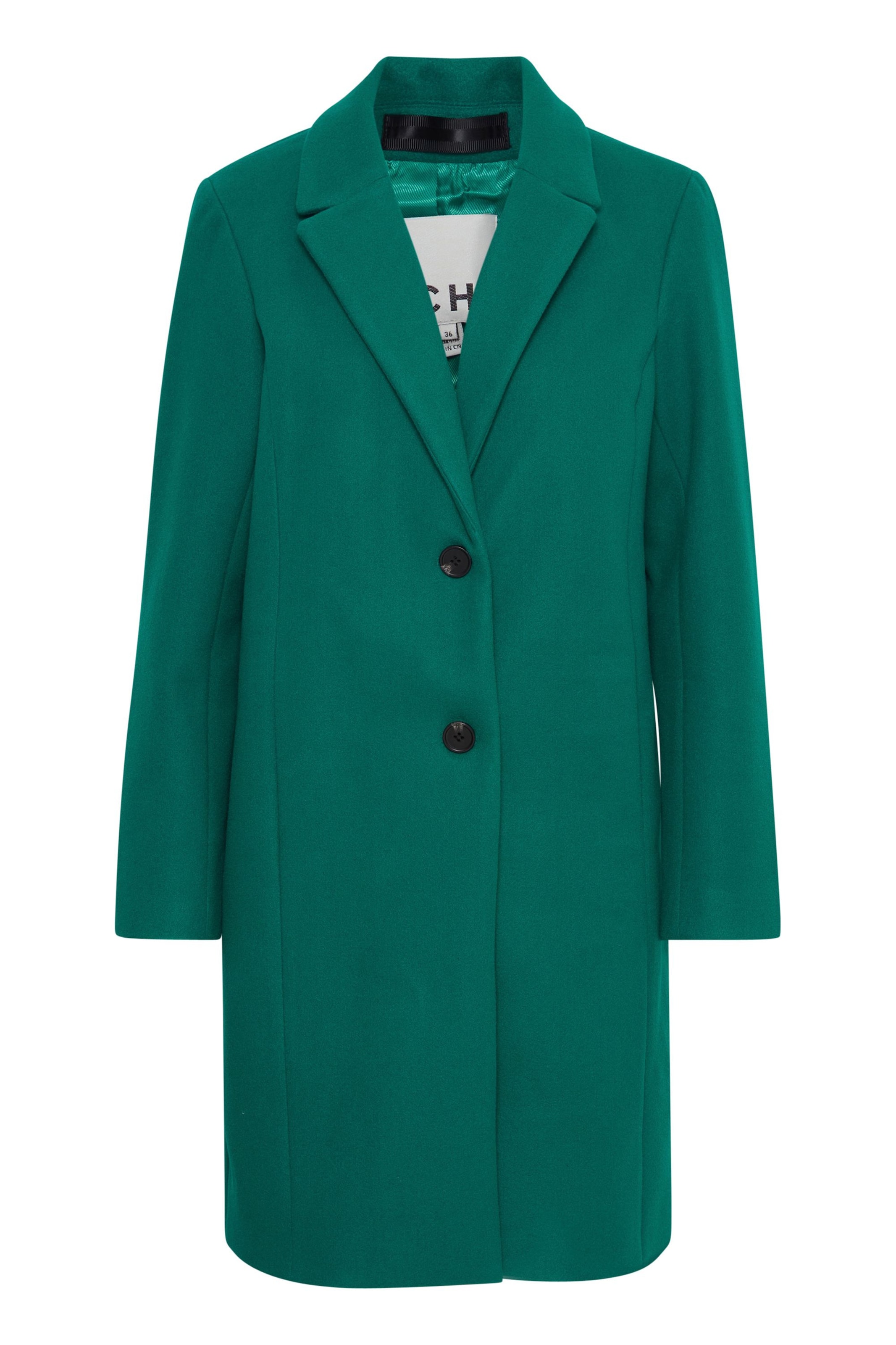 Manteau mi-saison 'Jannet' ICHI en vert : devant