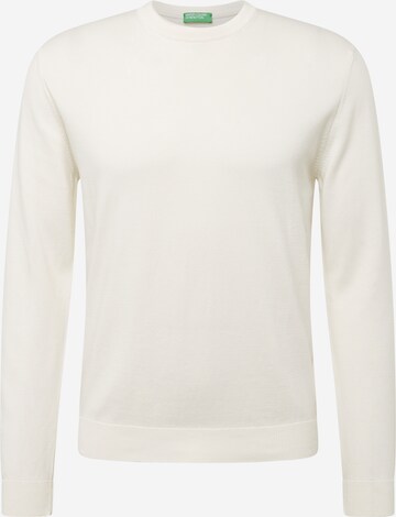 UNITED COLORS OF BENETTON Sweater in White: front