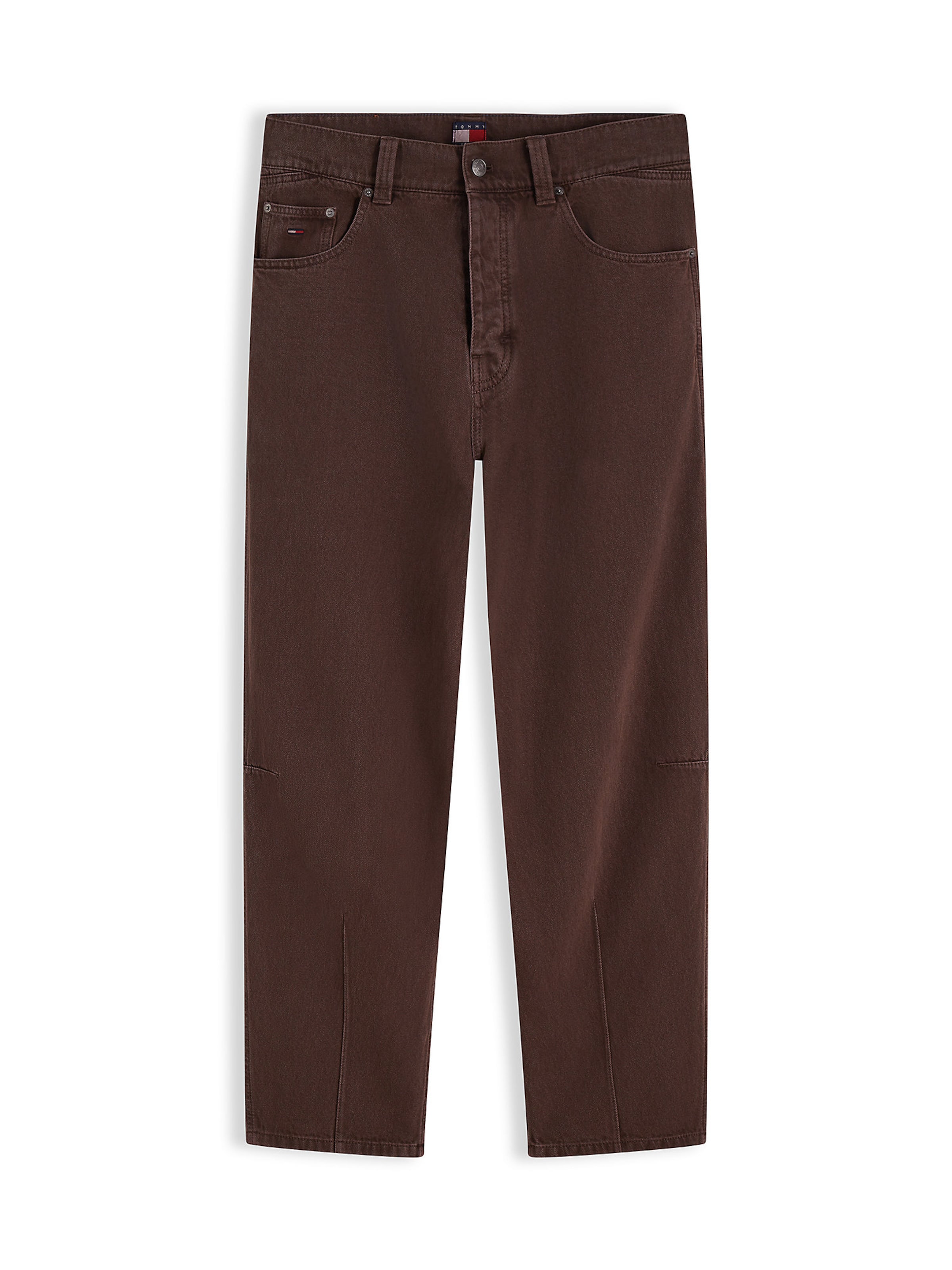 Tommy Jeans Barrel Jeans 'Ashton' in Brown: front