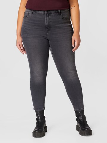 Levi's® PlusSkinny Traperice '721 PL Hi Rise Skinny' - crna boja: prednji dio