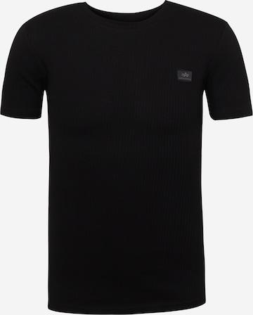 Tricou de la ALPHA INDUSTRIES pe negru: față