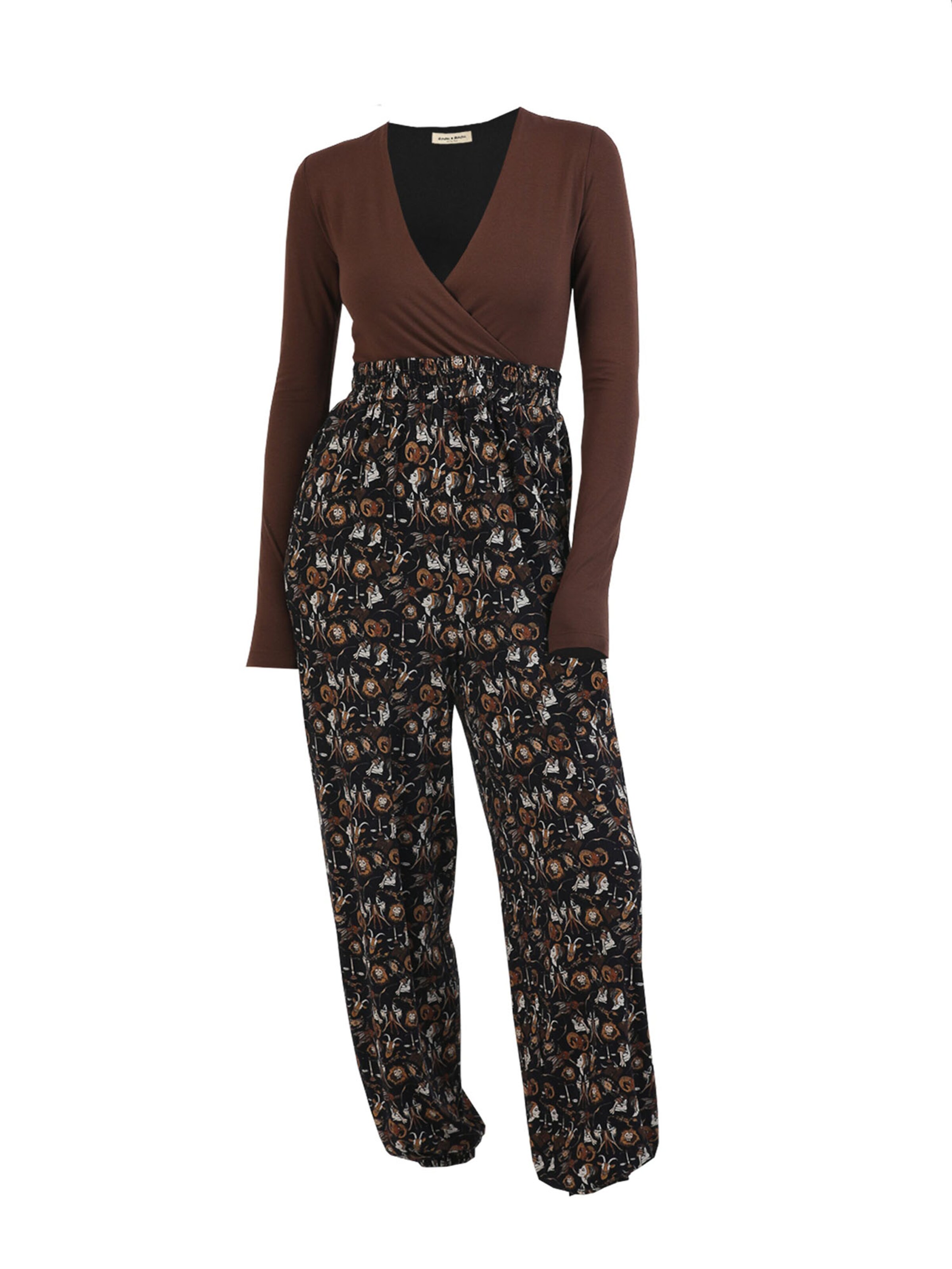 Tuta jumpsuit Anou Anou di colore nero, Visualizzazione prodotti