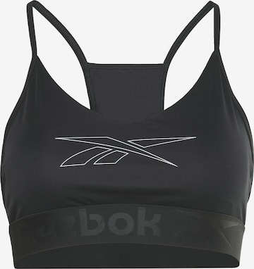 Reebok Bustier Sport-BH in Schwarz: predná strana