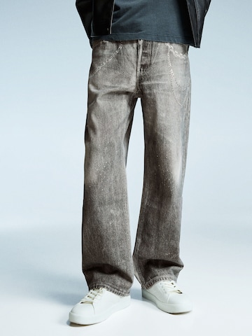 Loosefit Jean Bershka en noir : devant