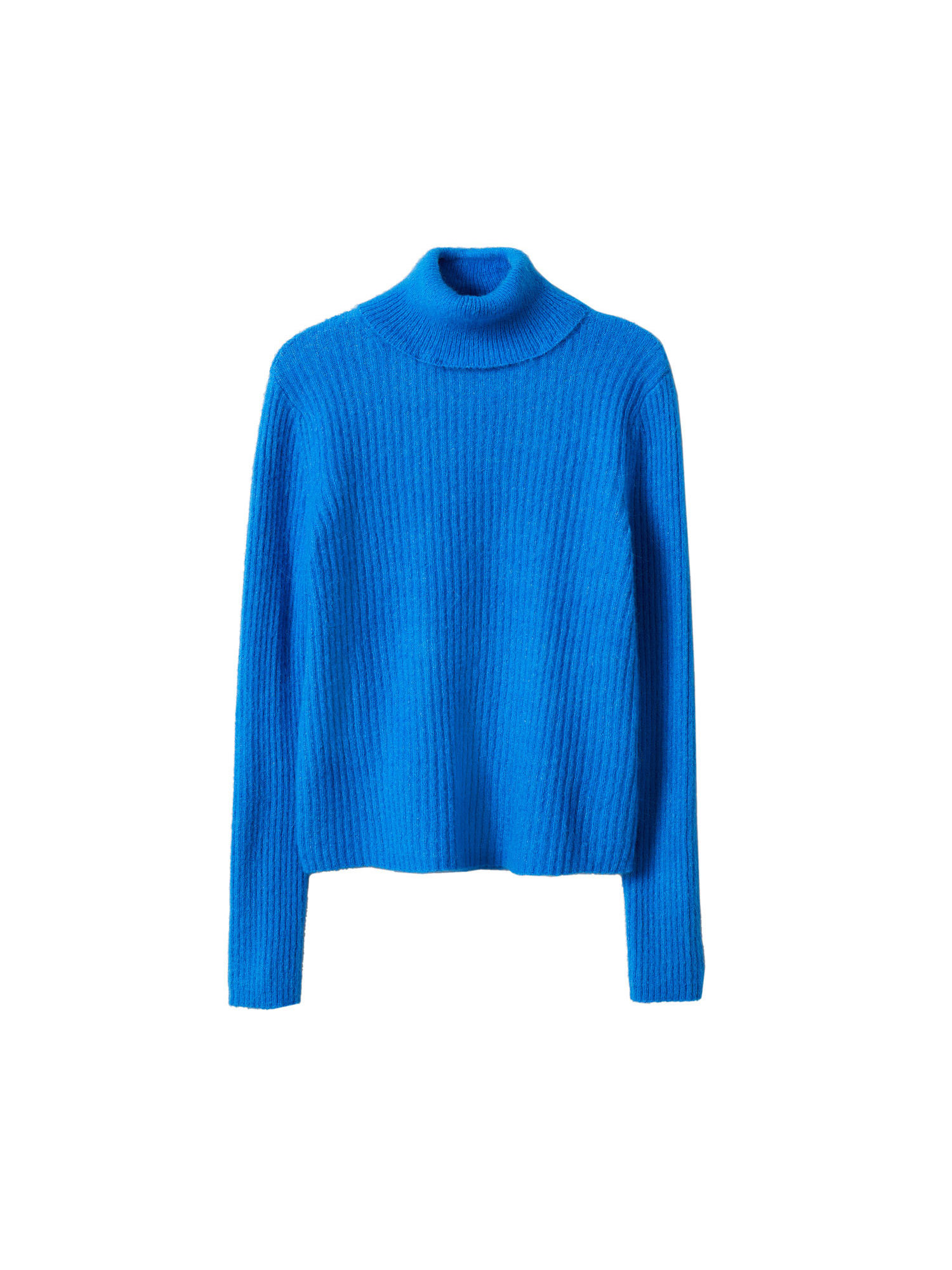 TEqcn Swetry MANGO Sweter Canoli w kolorze Królewski Błękitm 